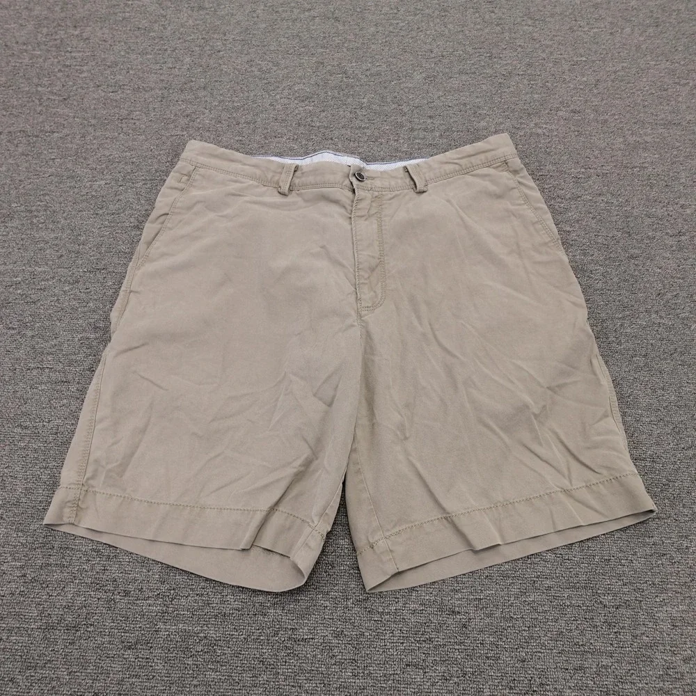 Tommy Bahama Shorts Mens 36 Beige Tencel Lyocell Chino Stretch 10 Inseam Casual